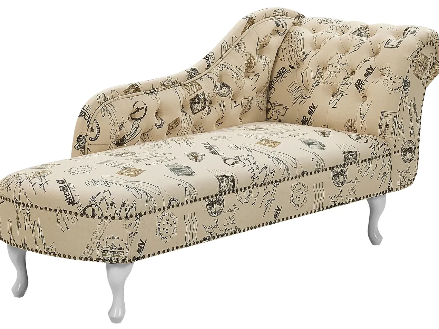 Chaise longue versione destra NIMES Tessuto Beige