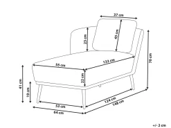 Chaise longue versione destra ARTHEZE Tessuto Verde scuro