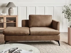 Chaise longue versione destra SIEVOZ Tessuto Marrone