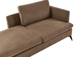 Chaise longue versione destra SIEVOZ Tessuto Marrone