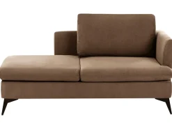 Chaise longue versione destra SIEVOZ Tessuto Marrone