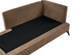 Chaise longue versione destra SIEVOZ Tessuto Marrone