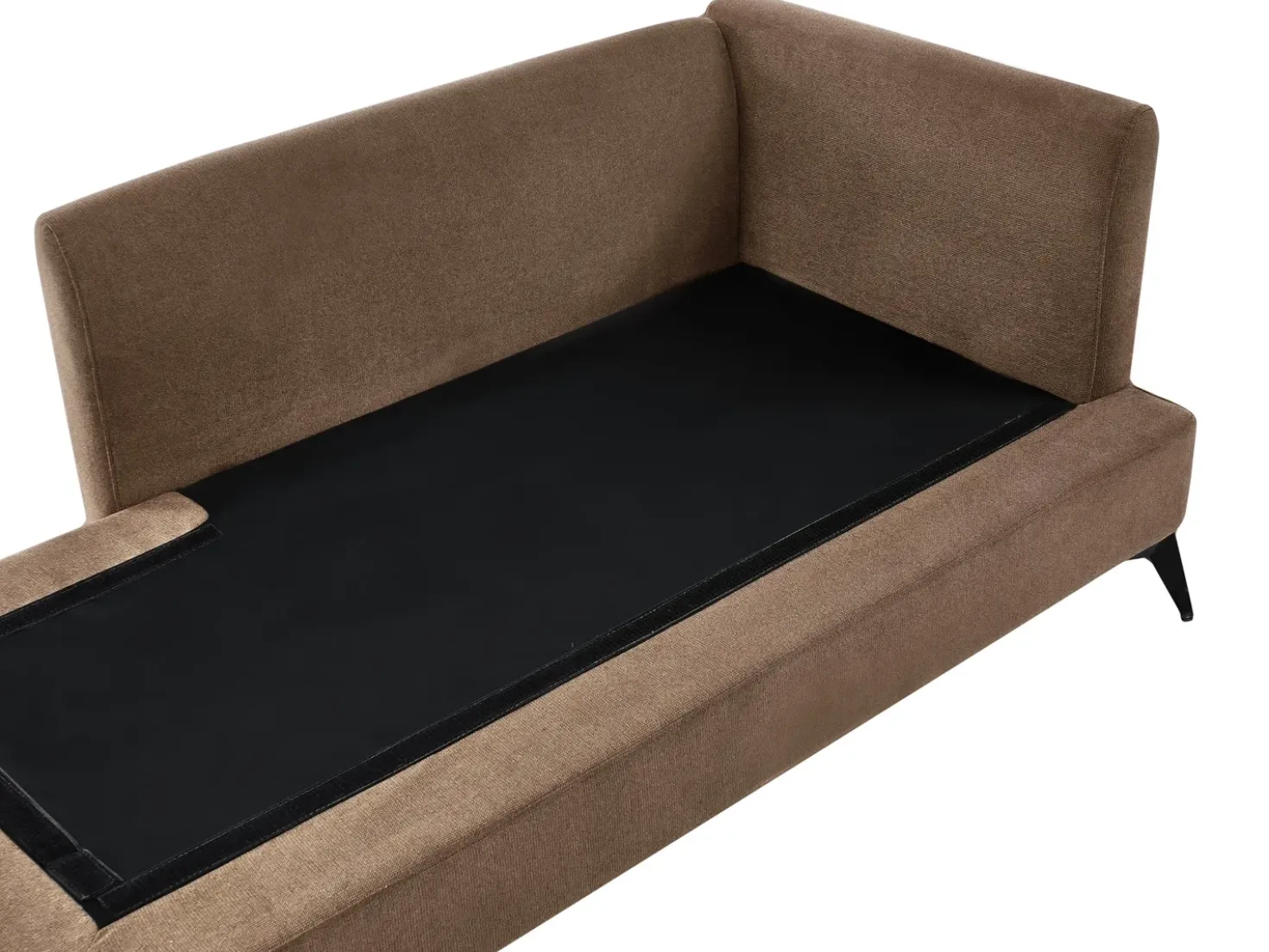Chaise longue versione destra SIEVOZ Tessuto Marrone