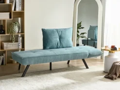 Chaise longue versione destra ROCAMADOUR Tessuto Azzurro