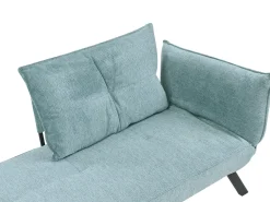 Chaise longue versione destra ROCAMADOUR Tessuto Azzurro