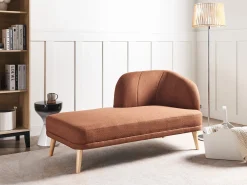 Chaise longue versione destra TANLAY Tessuto Marrone dorato