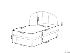 Chaise longue versione destra TANLAY Tessuto Marrone dorato