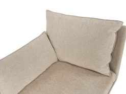 Chaise longue versione destra YERRES Tessuto Beige