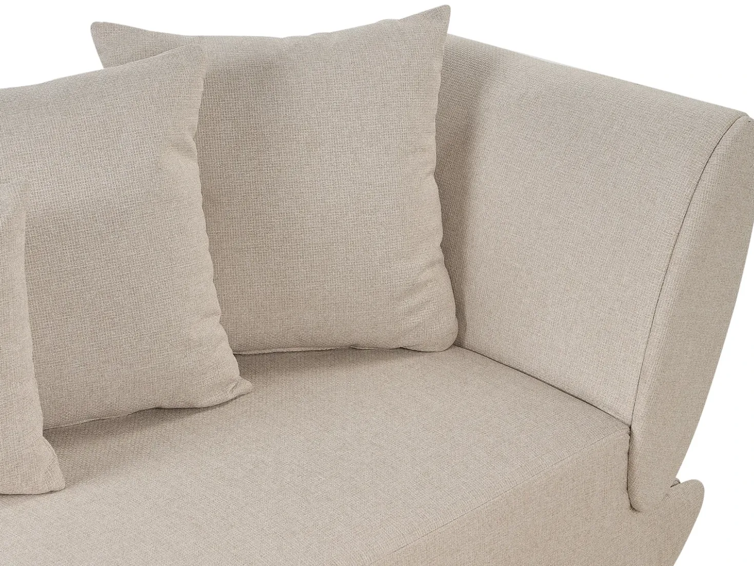 Chaise longue versione destra MERI Lino sintetico Beige con contenitore