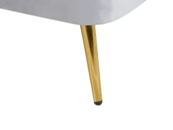 Chaise longue versione destra ALLIER Velluto Grigio chiaro