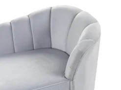 Chaise longue versione destra ALLIER Velluto Grigio chiaro
