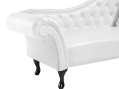 Chaise longue versione destra LATTES Pelle sintetica Bianco