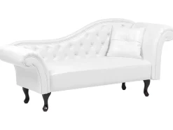 Chaise longue versione destra LATTES Pelle sintetica Bianco