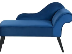 Chaise longue versione destra BIARRITZ Velluto Blu marino