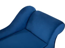 Chaise longue versione destra BIARRITZ Velluto Blu marino