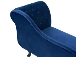 Chaise longue versione destra NIMES Velluto Blu marino