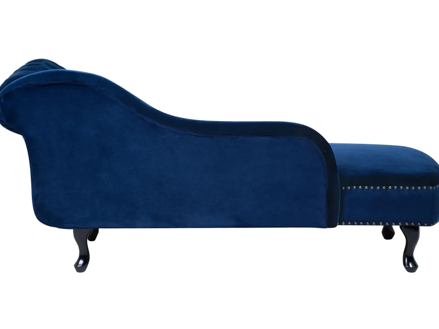 Chaise longue versione destra NIMES Velluto Blu marino