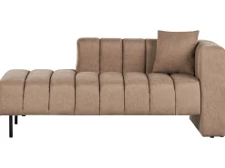 Chaise longue versione destra LANNILS Tessuto Marrone chiaro