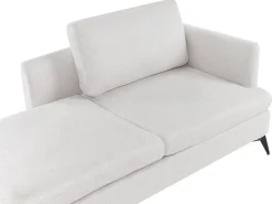 Chaise longue versione destra SIEVOZ Tessuto Beige chiaro