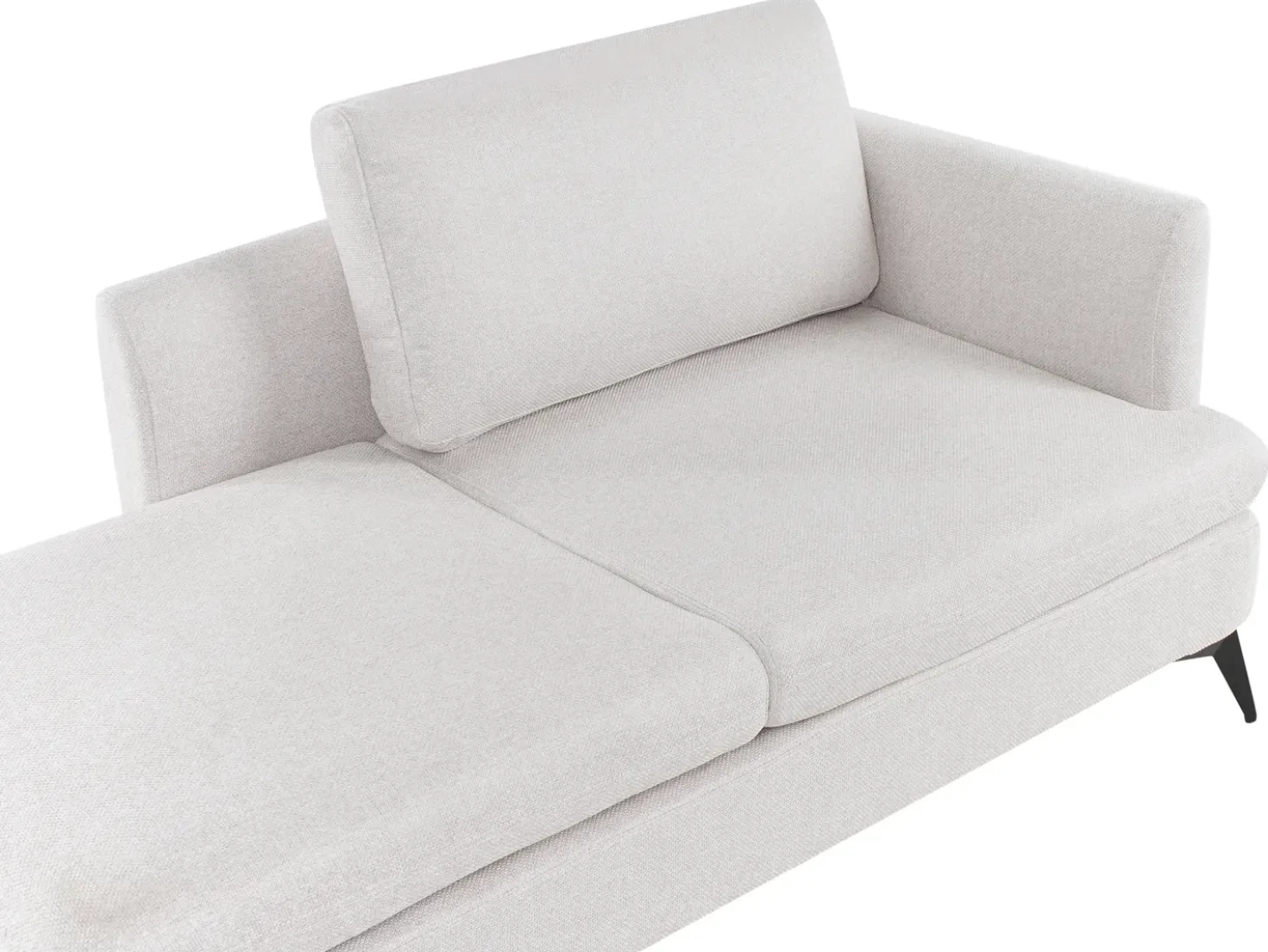 Chaise longue versione destra SIEVOZ Tessuto Beige chiaro