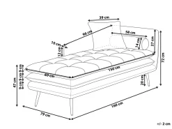 Chaise longue versione destra GONESSE Velluto Arancione