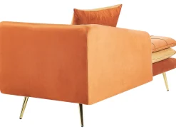 Chaise longue versione destra GONESSE Velluto Arancione