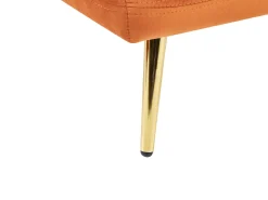 Chaise longue versione destra GONESSE Velluto Arancione