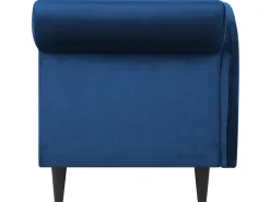 Chaise longue versione destra LUIRO Velluto Blu marino con contenitore
