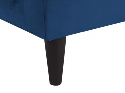 Chaise longue versione destra LUIRO Velluto Blu marino con contenitore