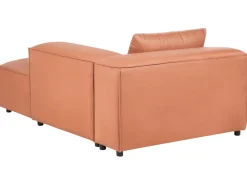 Chaise longue versione sinistra BRANDE Tessuto Marrone dorato