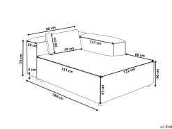 Chaise longue versione sinistra BRANDE Grigio