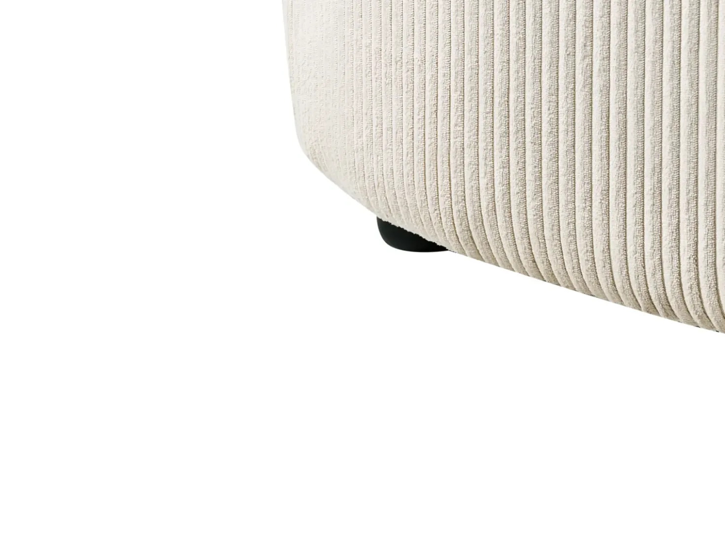 Chaise longue versione sinistra VANVEY Velluto a coste Beige chiaro
