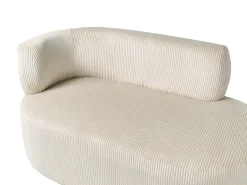 Chaise longue versione sinistra VANVEY Velluto a coste Beige chiaro