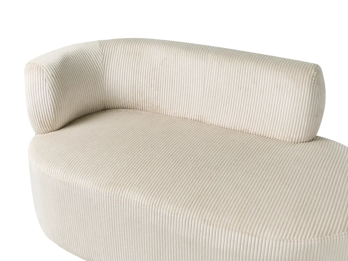 Chaise longue versione sinistra VANVEY Velluto a coste Beige chiaro