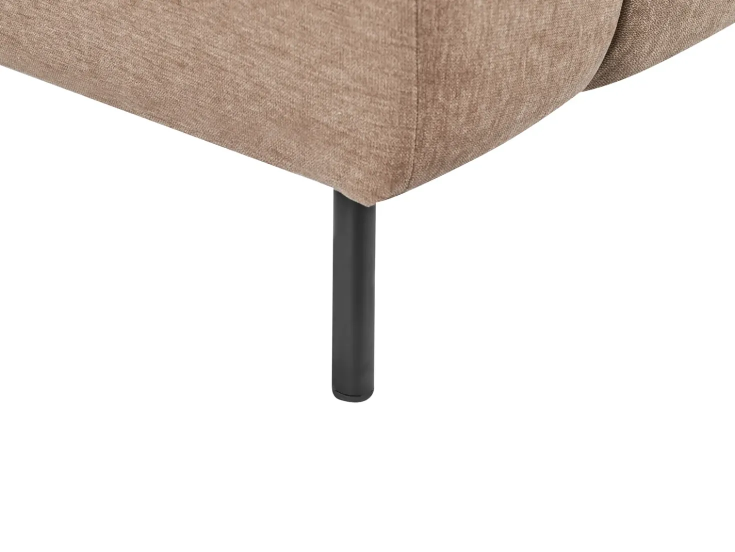 Chaise longue versione sinistra LANNILS Tessuto Marrone chiaro