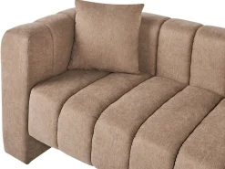 Chaise longue versione sinistra LANNILS Tessuto Marrone chiaro