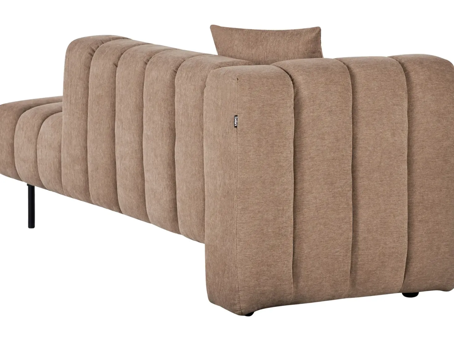 Chaise longue versione sinistra LANNILS Tessuto Marrone chiaro