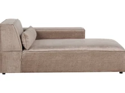 Chaise longue versione sinistra HELLNAR Tessuto Marrone chiaro