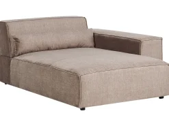 Chaise longue versione sinistra HELLNAR Tessuto Marrone chiaro