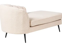 Chaise longue versione sinistra ALLIER Bouclé Beige chiaro