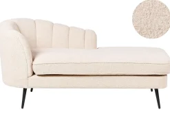 Chaise longue versione sinistra ALLIER Bouclé Beige chiaro