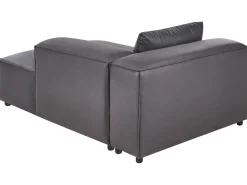 Chaise longue versione sinistra BRANDE Tessuto Nero
