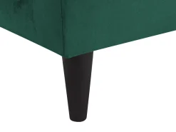 Chaise longue versione sinistra LUIRO Velluto Verde smeraldo con contenitore
