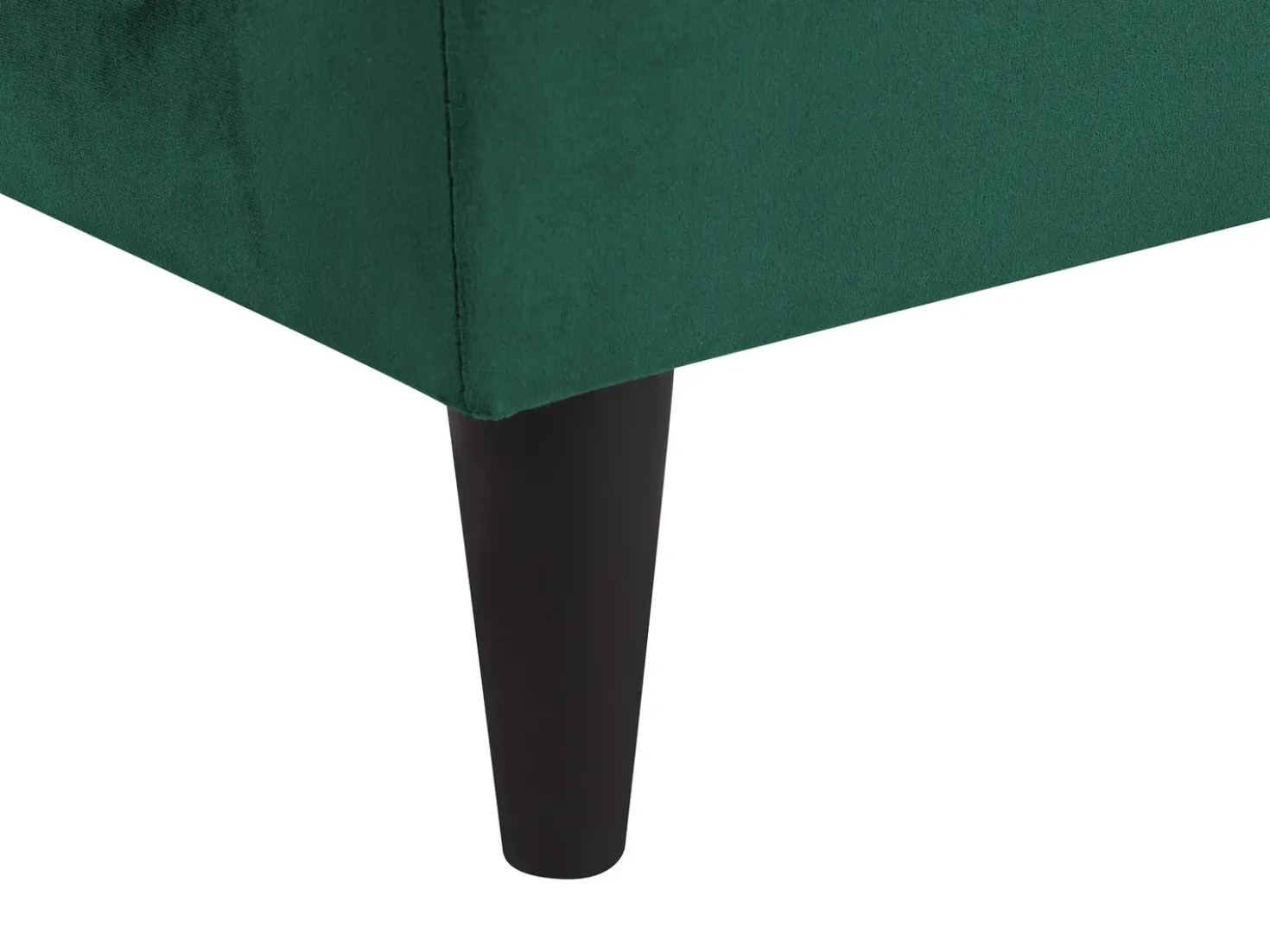 Chaise longue versione sinistra LUIRO Velluto Verde smeraldo con contenitore