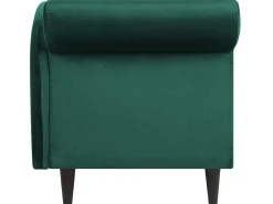 Chaise longue versione sinistra LUIRO Velluto Verde smeraldo con contenitore