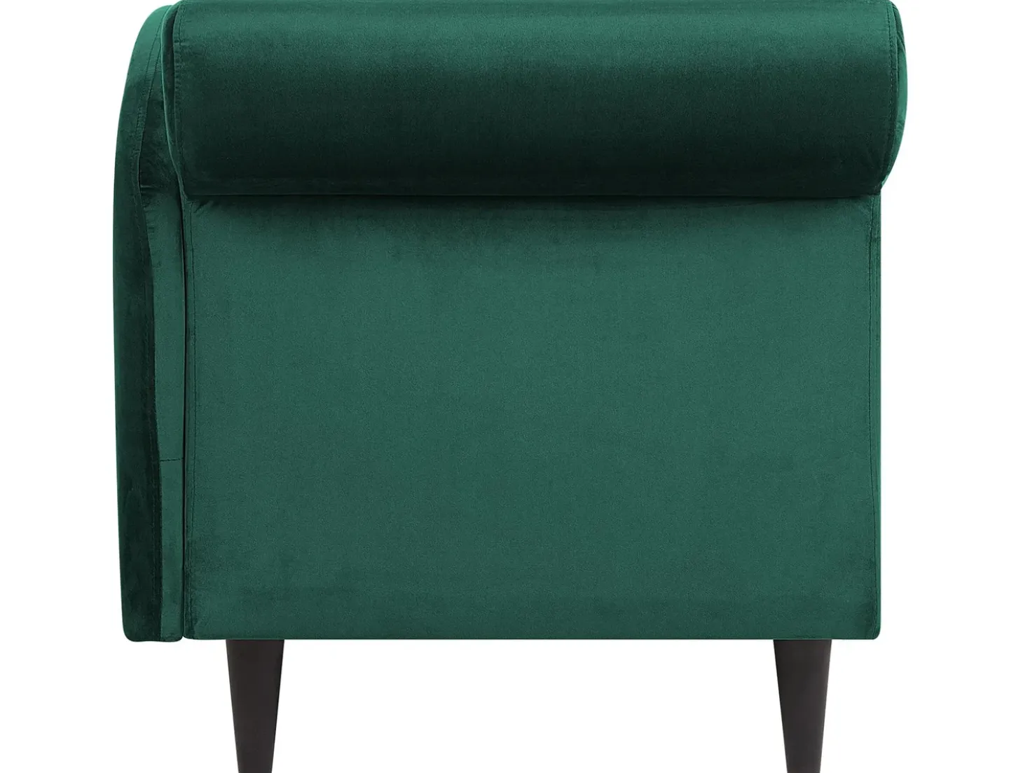 Chaise longue versione sinistra LUIRO Velluto Verde smeraldo con contenitore