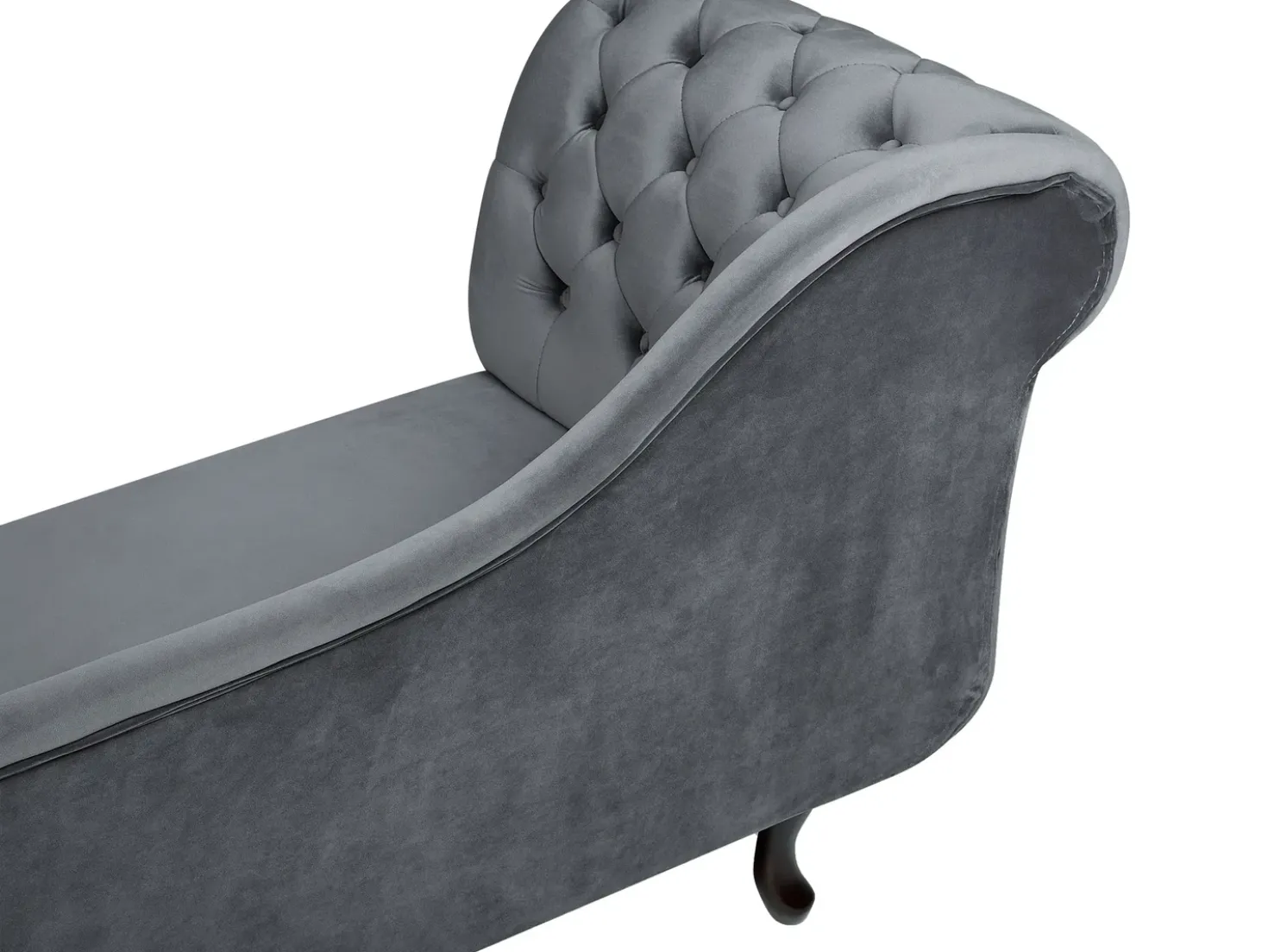 Chaise longue versione sinistra NIMES Velluto Grigio