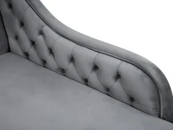 Chaise longue versione sinistra NIMES Velluto Grigio