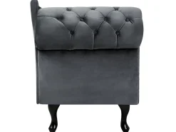 Chaise longue versione sinistra NIMES Velluto Grigio