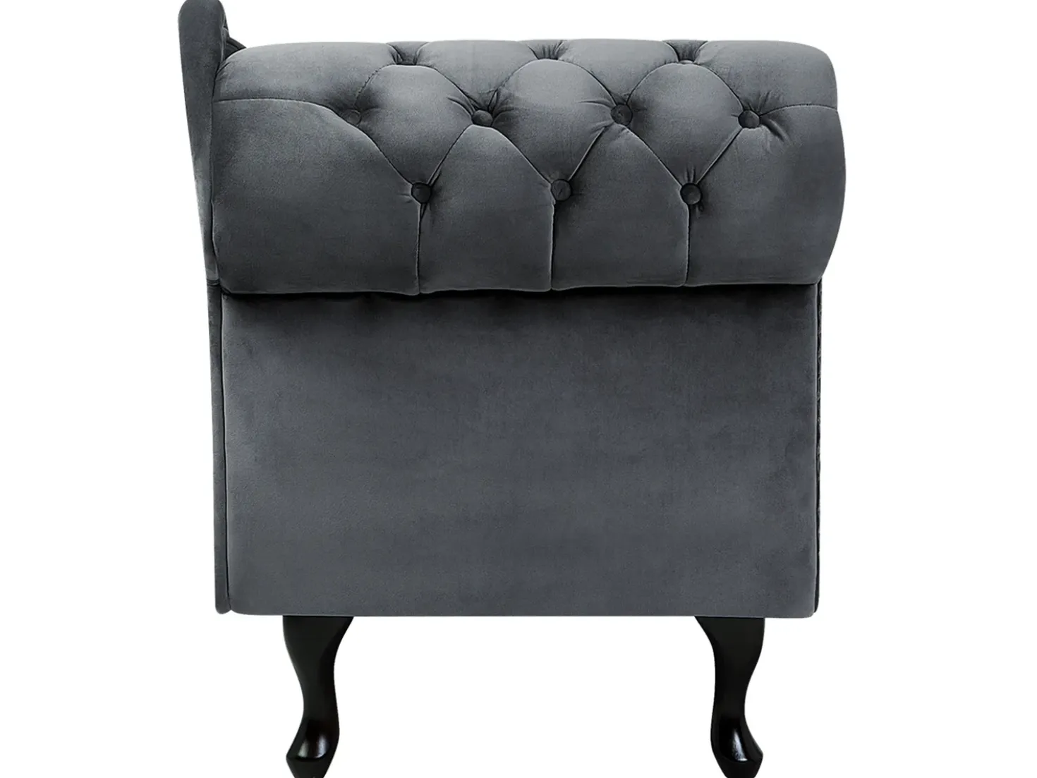 Chaise longue versione sinistra NIMES Velluto Grigio